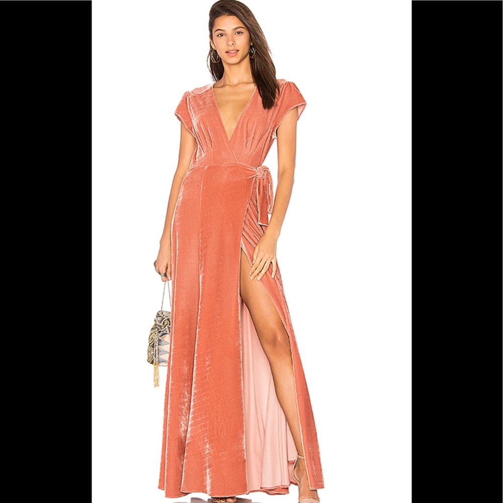 Tularosa Sid Wrap dress in Rose